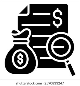 Budget Tracking Icon Element For Design