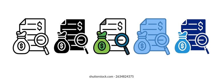 Budget Tracking Icon Element For Design