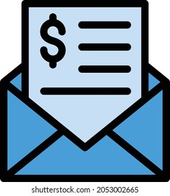 budget vector colour line icon