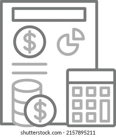 Budget vector icon. Can be used for printing, mobile and web applications.