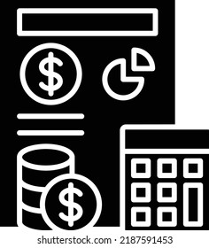 Budget vector icon. Can be used for printing, mobile and web applications.