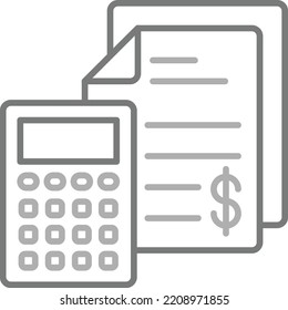 Icono de vector de presupuesto. Se puede usar para imprimir, móviles y aplicaciones web.