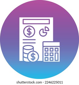 Icono de vector de presupuesto. Se puede usar para imprimir, móviles y aplicaciones web.