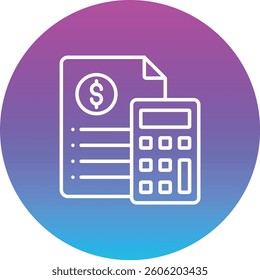 Budget vector icon. Can be used for printing, mobile and web applications.
