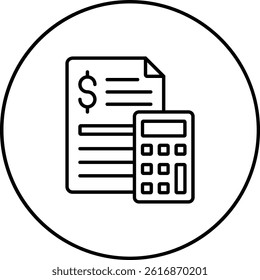 Budget vector icon. Can be used for printing, mobile and web applications.