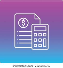 Budget-Vektorsymbol. Kann für Druck-, Mobil- und Web-Anwendungen verwendet werden.
