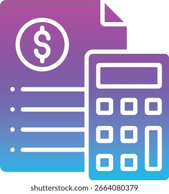 Budget vector icon. Can be used for printing, mobile and web applications.