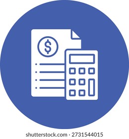 Ícone de vetor de orçamento. Pode ser usado para impressão, aplicativos móveis e da Web.