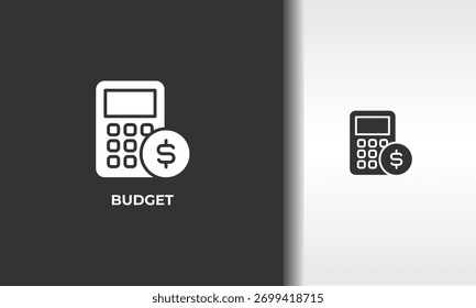 Ilustración De Símbolo Aislado De Vector, Icono O Logotipo De Presupuesto