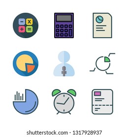 budget vector icon set