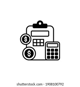 Budget Vector icon style illustration. EPS 10 file