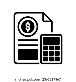 Icono de vector de presupuesto que puede modificar o editar fácilmente

