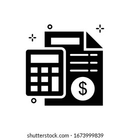 Budget Vector illustration. Shopping and E-commerce Glyph icon. 