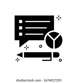 ilustración del vector de presupuesto. Icono del Glifo de compras y comercio electrónico. 