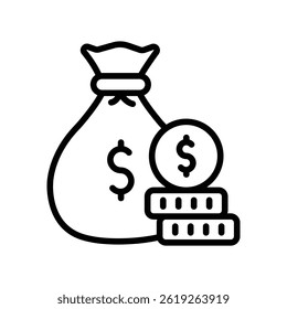 Budget Vector outline icon. Eps10 file 