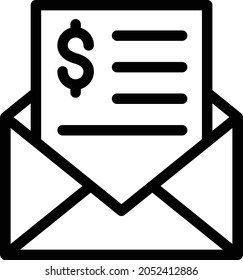 Budget-Vektorgrafik-Dünnzeilensymbol