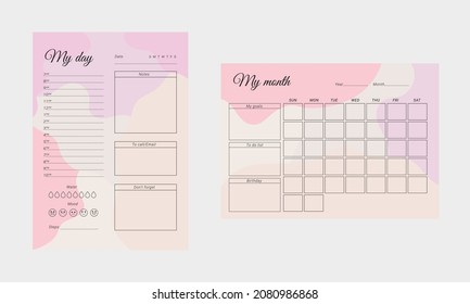 Budget Weekly, monthly planner template.