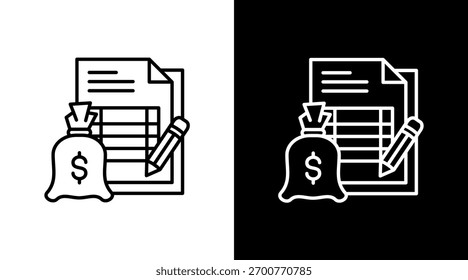 Budget White Icon Set Design