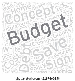 Budget Word Cloud Art Detailed Vector