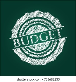 Budget written with chalkboard texture