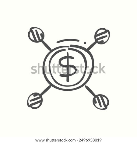 budgeticon, isolated handdrawn icon theme seo