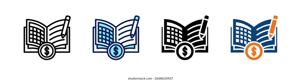 Budgetierung aller in einem Symbol Multi Styles Vektor Set