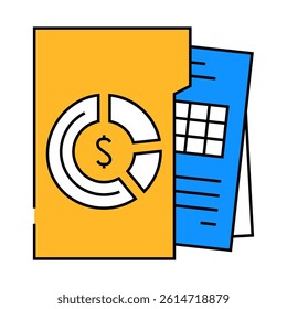 budgeting financial advisor line icon vector. budgeting financial advisor sign. isolated symbol illustration