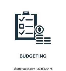 Budgeting flat icon. Colored element sign from auditors collection. Flat Budgeting icon sign for web design, infographics and more.