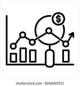 Ícone de orçamento e previsão Conceito de vetor da ilustração
