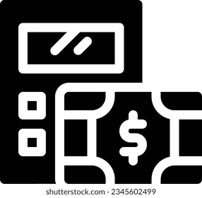 Budgeting Glyph Icon - Single Icon, Vector