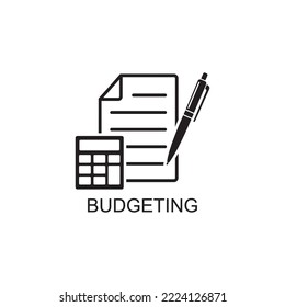 budgeting icon , business icon vector