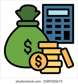 Budgeting Icon Element For Design