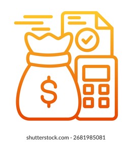 Budgeting Icon Element For Design And Vector