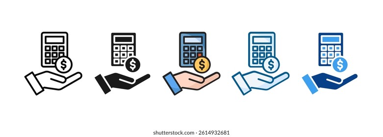 Budgeting Icon Set Multiple Style Collection