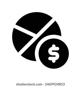 budgeting icon. vector glyph icon for your website, mobile, presentation, and logo design.