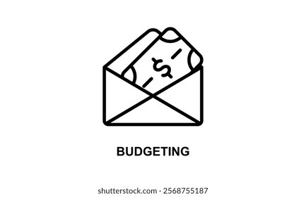 Budgeting Isolated Vector, Icon Or Logo Sign Symbol Illustration
