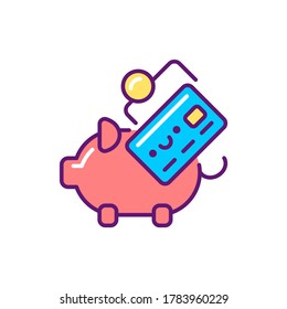 Budgeting line color icon. Event management. Sign for web page, mobile app, button, logo. Vector isolated element. Editable stroke