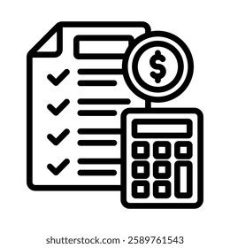 Budgeting Line Vector Illustration On White Background.