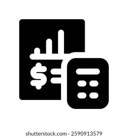budgeting solid icon. vector icon for your website, mobile, presentation, and logo design.