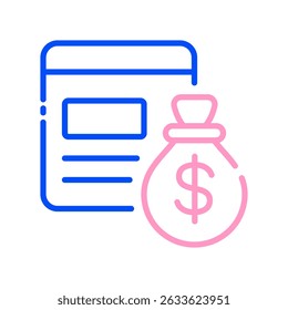 Budgeting Tools Vector for Smart Money Management. Personal finance planning icon, calculator design, online banking budget concept