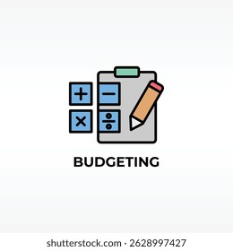 Budgeting Vector, Icon Or Logo Sign Isolated Symbol Illustration