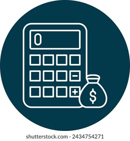 Budgetierung Vektor Linie Kreis Icon Design