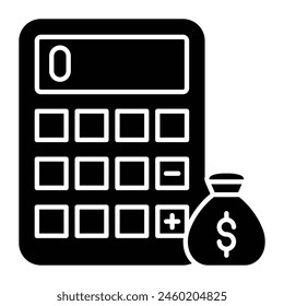 Symboldesign der Budgetposition für Vektorgrafik