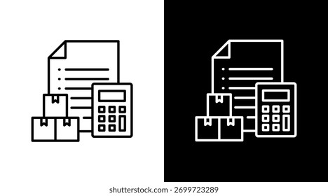Budgeting White Icon Set Design