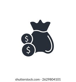 icono de presupuestos. Vector. Trazo editable. Signo de estilo lineal para uso Diseño web, logotipo. Ilustración de símbolo.