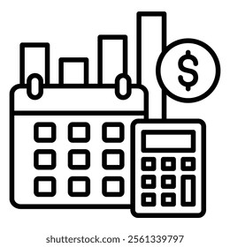 Budget-Tracker Icon Element For Design