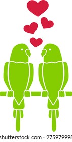 Budgies in love
