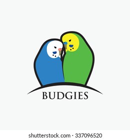 Budgies symbol - vector illustration