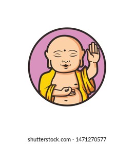 budha logo character template design