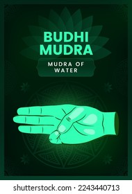 Budhi Mudra Hand Gesture - Vector illustration